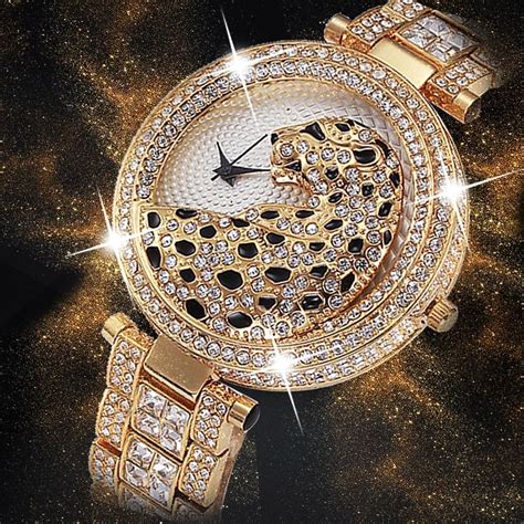 leopard watch gold